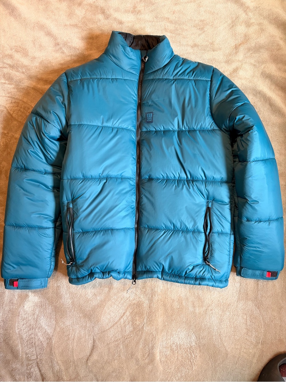 Topo Designs Retro Ridge Men's Teal Quilted Puffer Jacket - Warm Insulated Coat